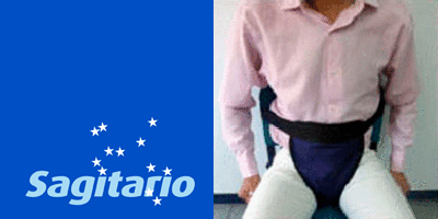 Para evitar que el paciente se desplace, tomando desde su entrepierna dejando libre el tórax.